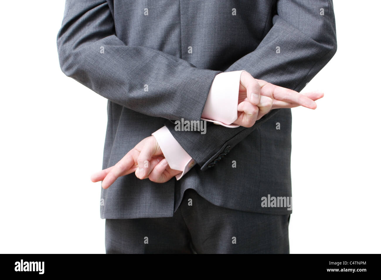 Eine unehrliche Geschäftsmann Stockfoto