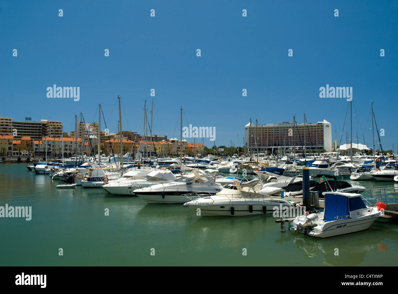 Die Marina in Vilamoura, Portugal Stockfoto