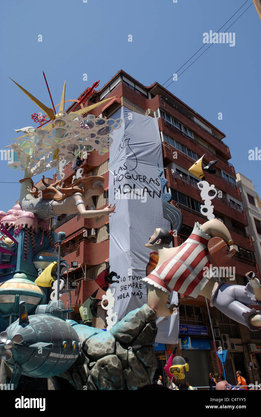 Festival der Hogueras de San Juan, (Lagerfeuer des Johanniterordens), Alicante, Provinz Alicante, Valencia, Spanien Stockfoto