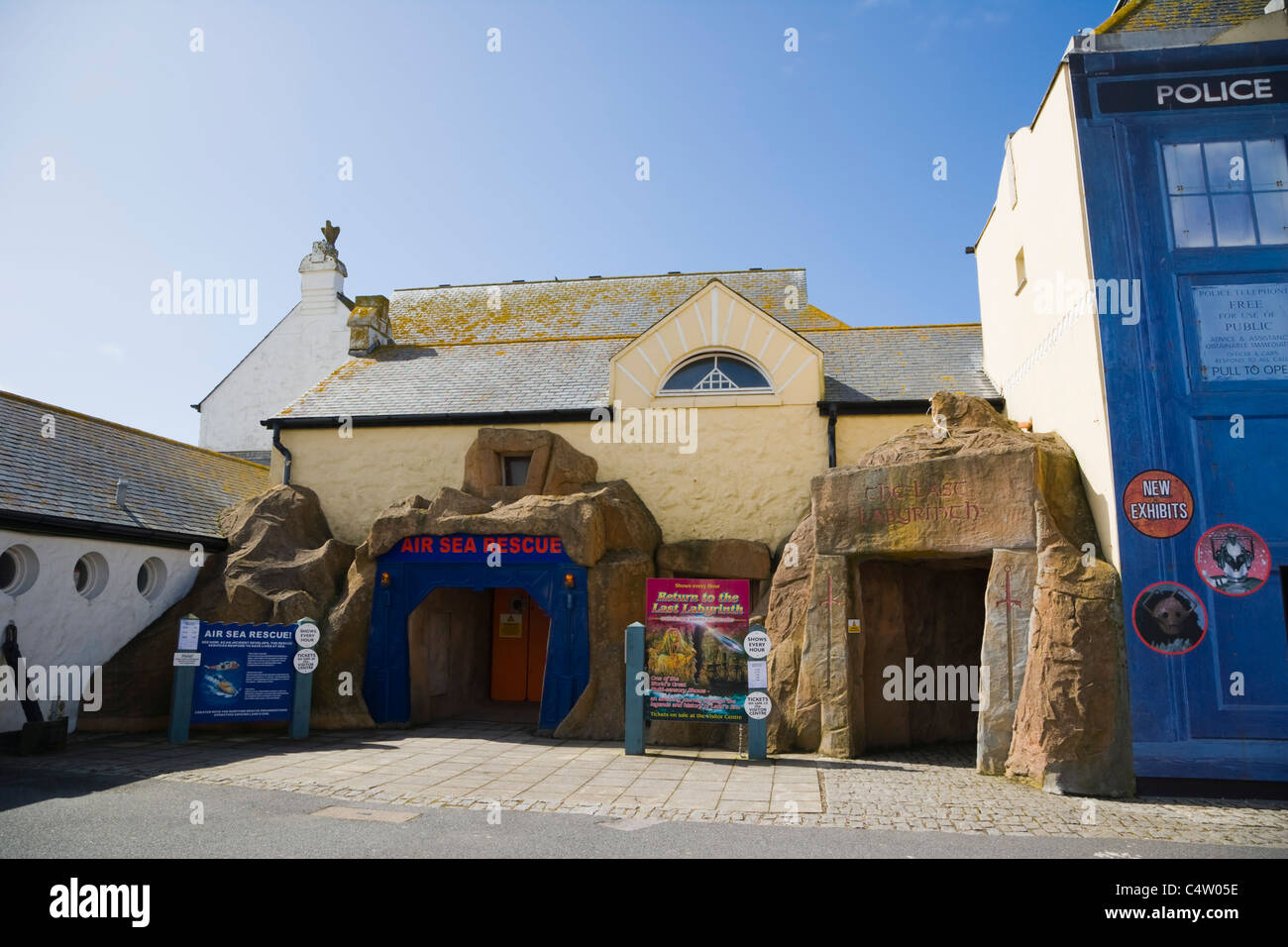 Meer Luftrettung, Lands End, Penn ein Wlas, Cornwall, England, UK Stockfoto