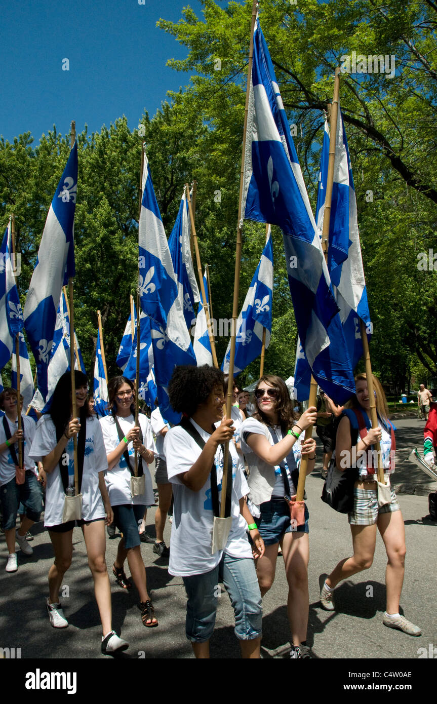 St-Jean Parade Montreal Kanada Stockfoto