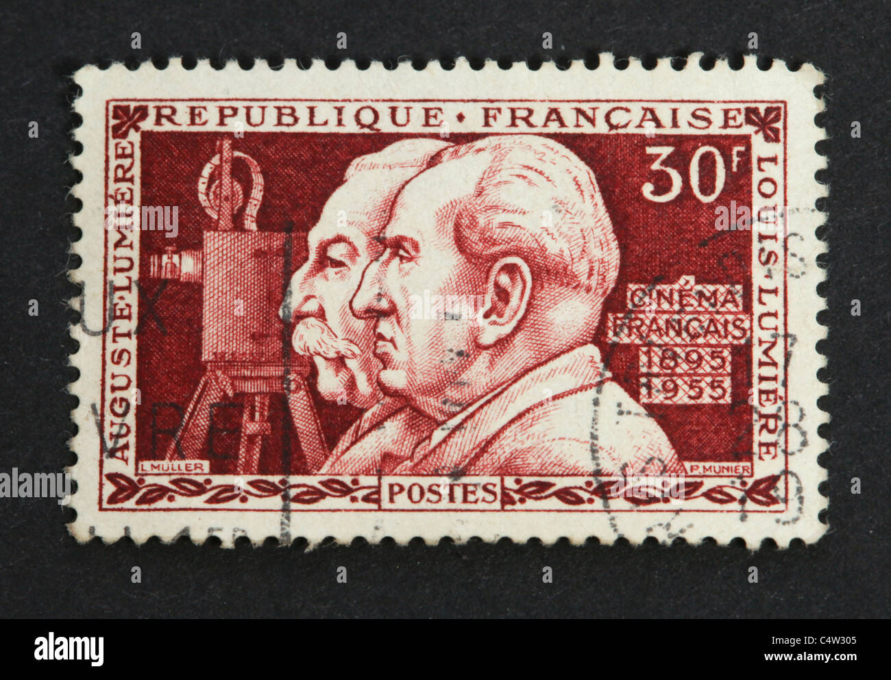 Die Brüder Auguste und Louis Lumiere Stockfoto
