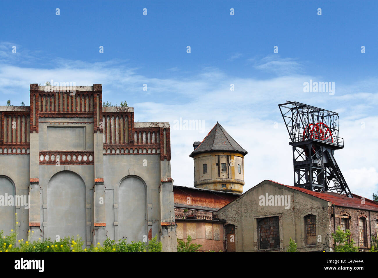 "Katowice" - ruhende mine, das Grundstück für den neuen Standort des schlesischen Museums in Kattowitz. Stockfoto