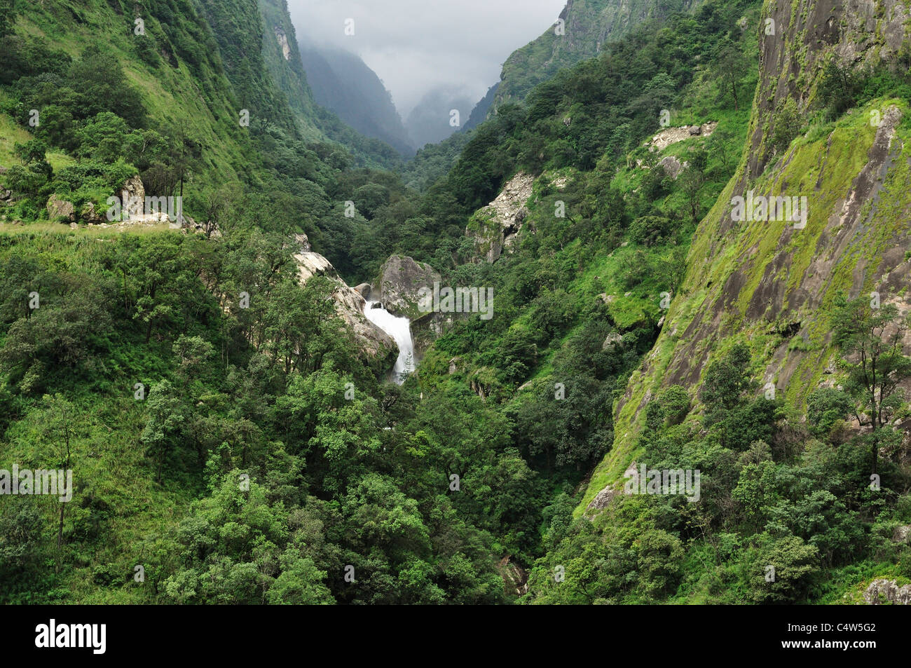 Marsyangdi River Valley, Pashchimanchal, Nepal, Annapurna Conservation Area, Gandaki Stockfoto