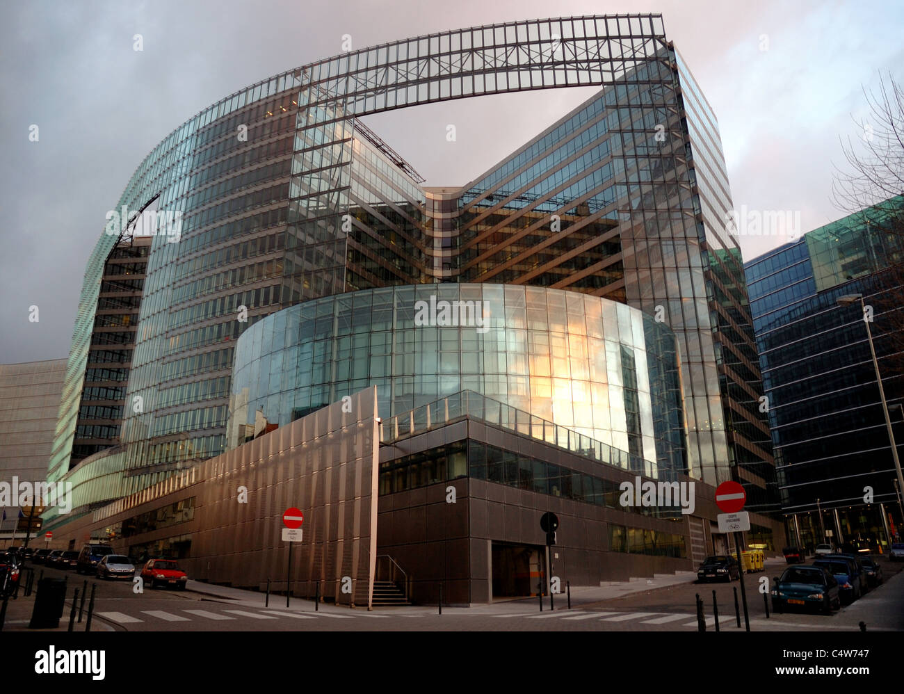 Das Berlaymont-Gebäude, Sitz der Europäischen Kommission in Brüssel Stockfoto