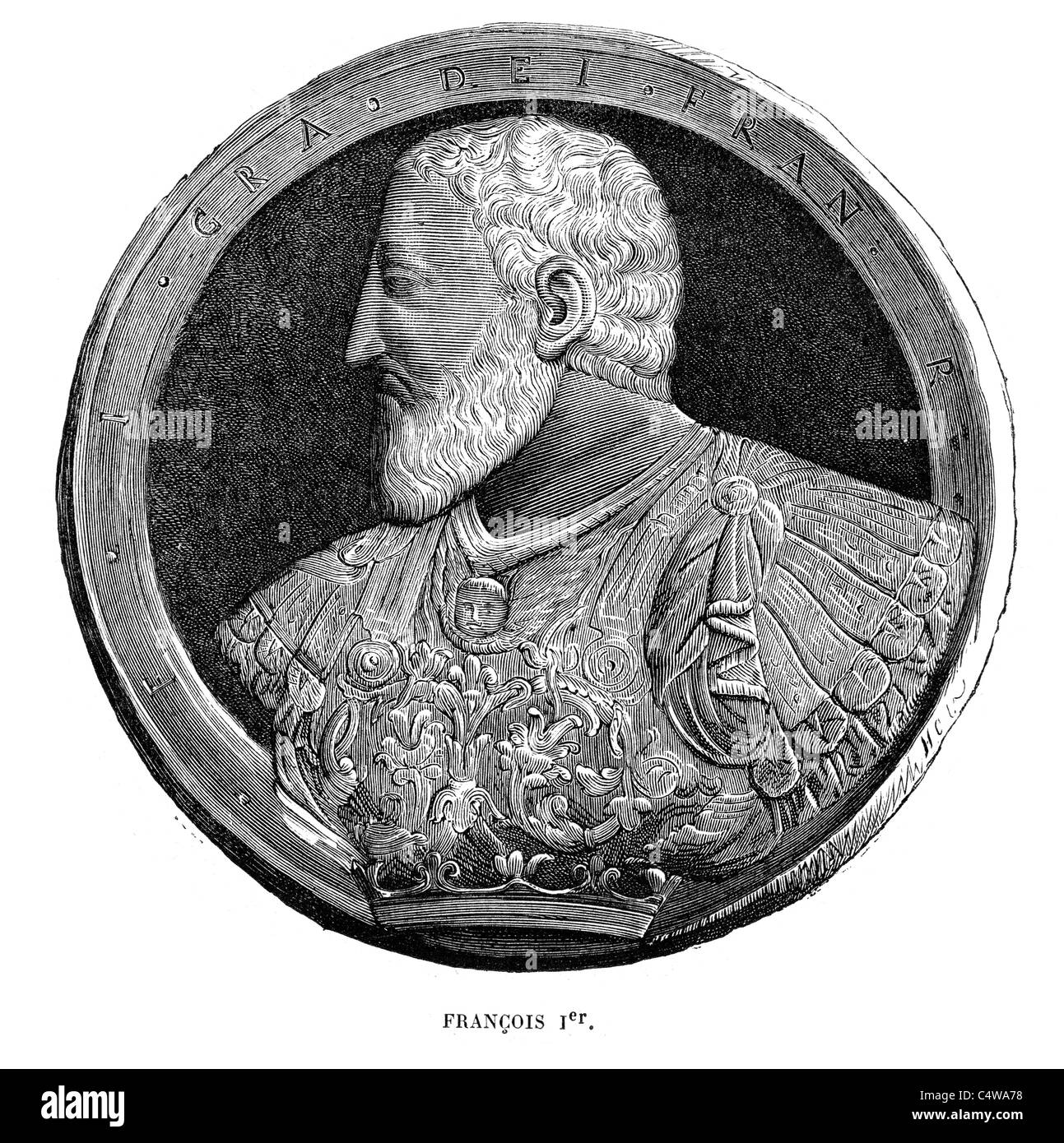 Francis war ich (François) 1494 bis 1547 König von Frankreich von 1515 bis zu seinem Tod. Stockfoto