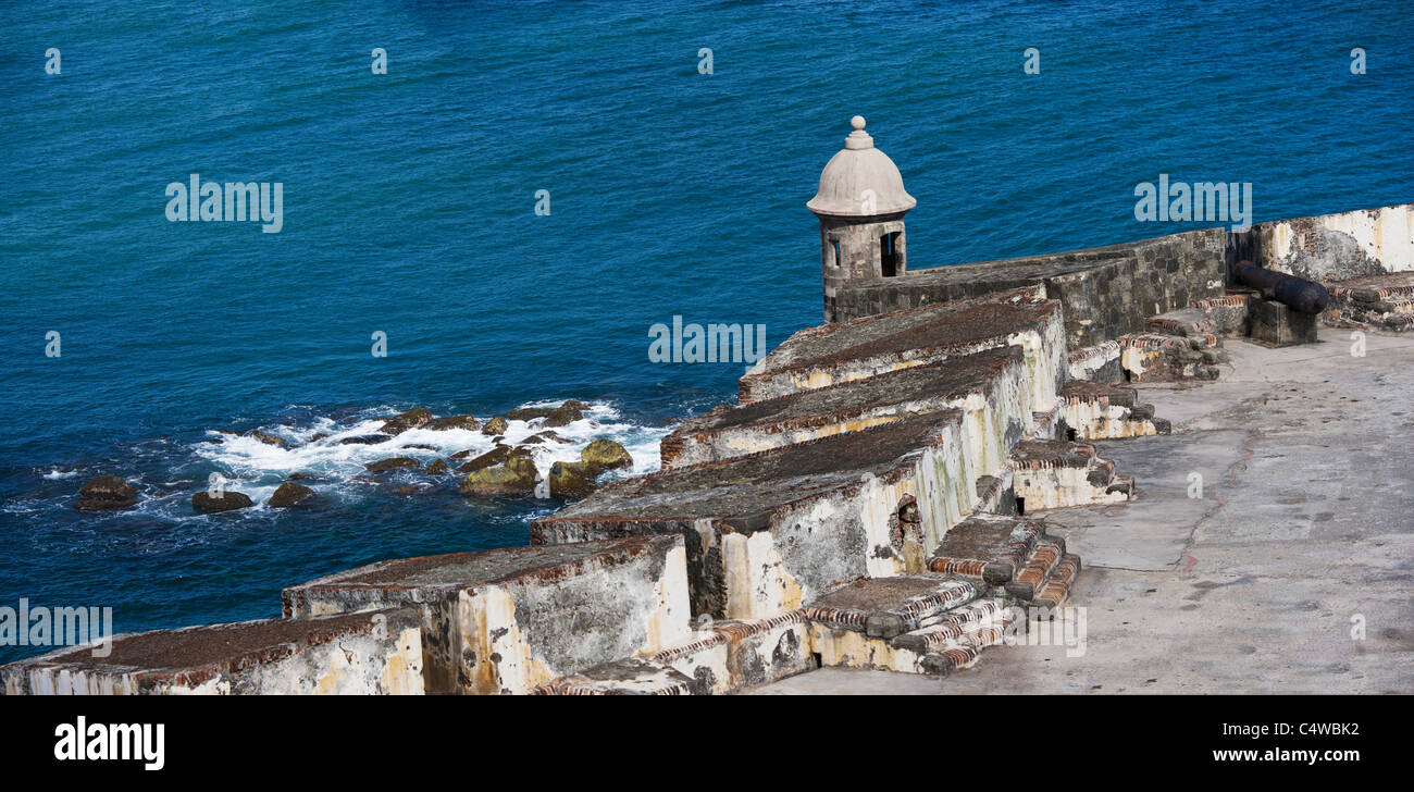 Old San Juan, Puerto Rico Teil der Festung El Morro Stockfoto
