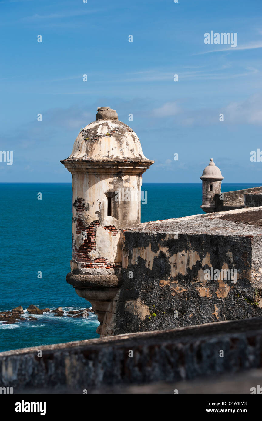 Old San Juan, Puerto Rico Teil der Festung El Morro Stockfoto