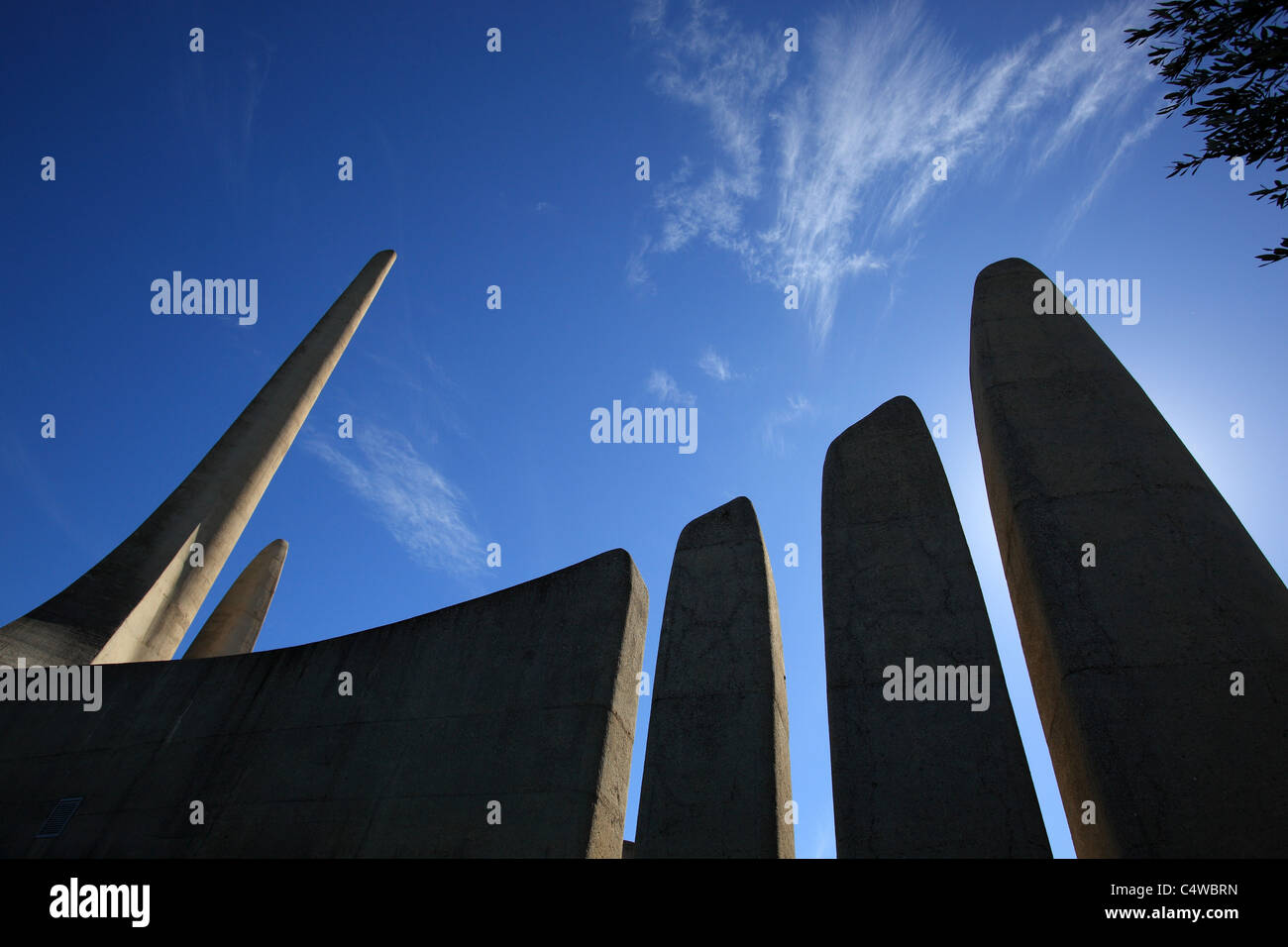 Das Taal Monument auf Paarl Rock ist eines der berühmtesten Denkmäler von Afrikaans und die Sprache Afrikaans gewidmet. Stockfoto