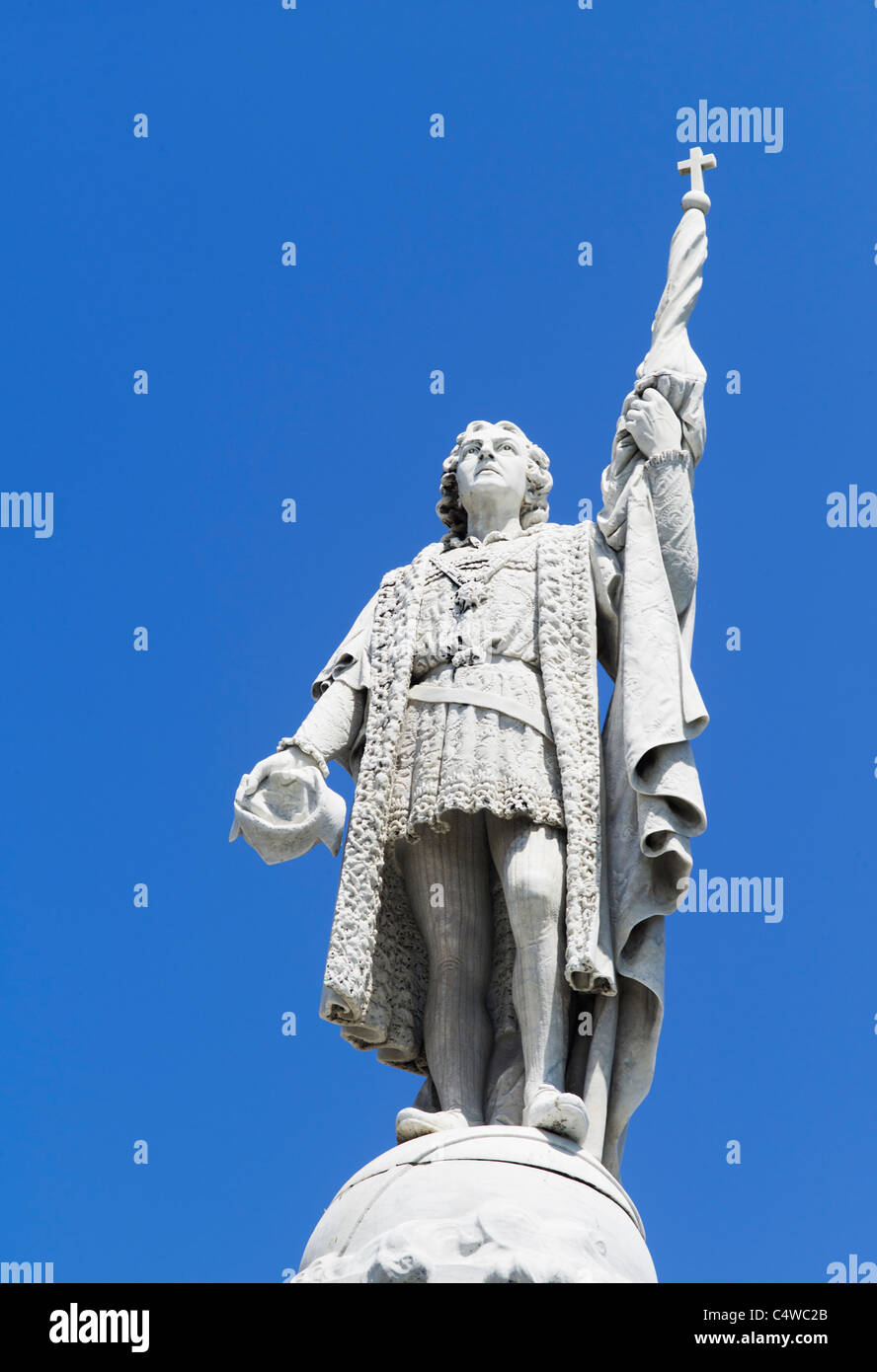Old San Juan, Puerto Rico-Statue von Christoph Kolumbus Stockfoto