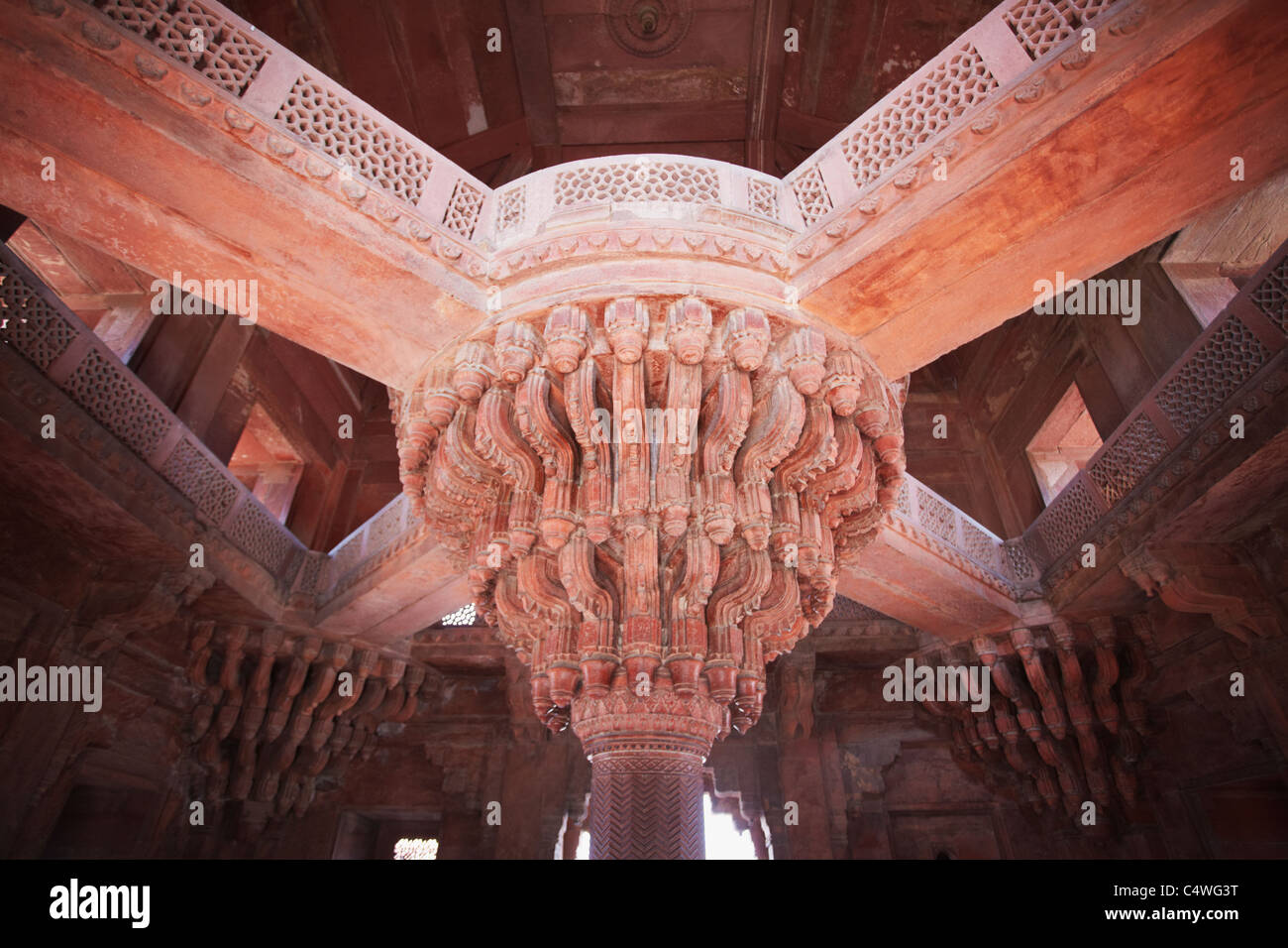 Diwam-i-Khas (Halle der privaten Publikum), Fatehpur Sikri (UNESCO Weltkulturerbe), Uttar Pradesh, Indien Stockfoto