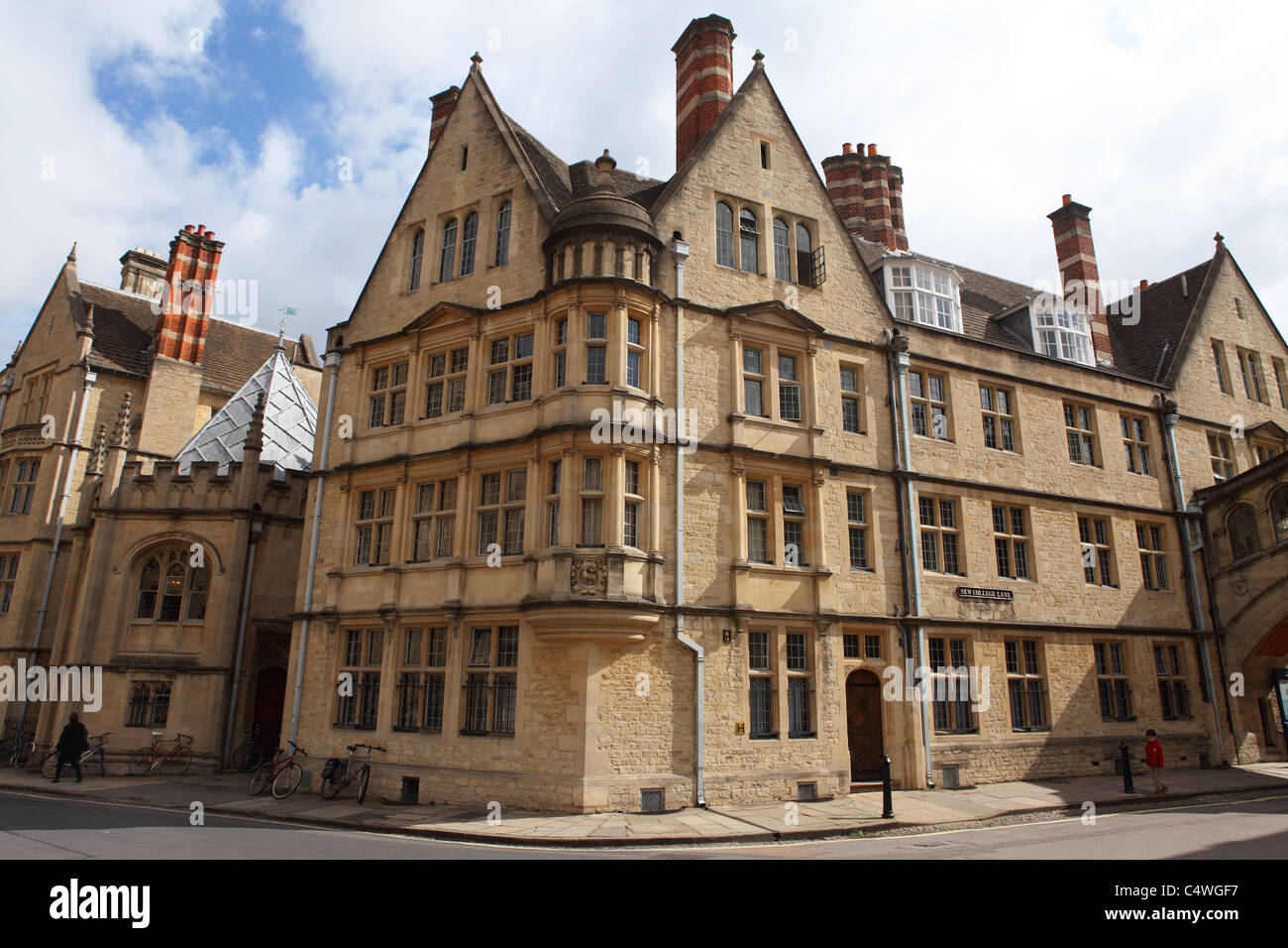 Hertford College auf neue College Lane in Oxford, England. Stockfoto