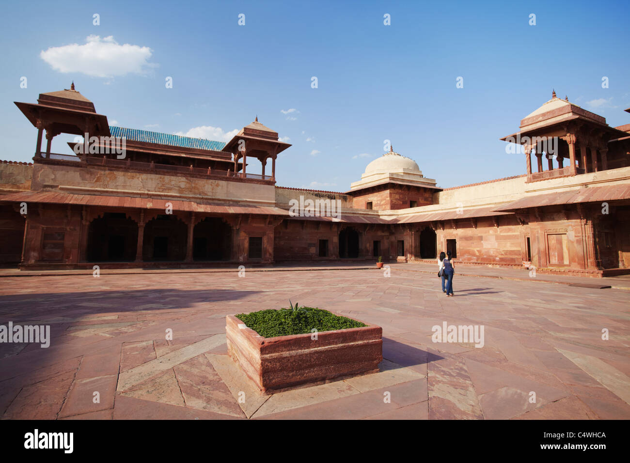 Palast des Jodh Bai, Fatehpur Sikri (UNESCO Weltkulturerbe), Uttar Pradesh, Indien Stockfoto