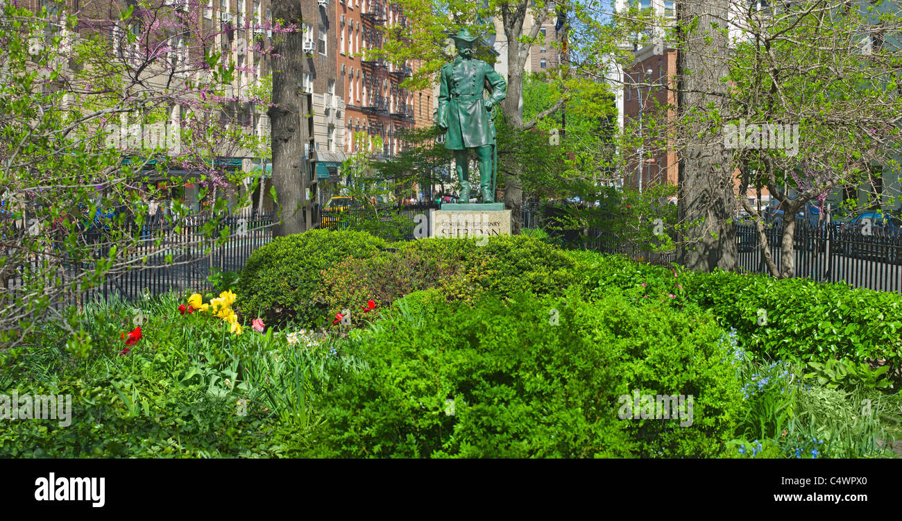 USA, New York, New York City, Christopher Park, Sheridan statue Stockfoto