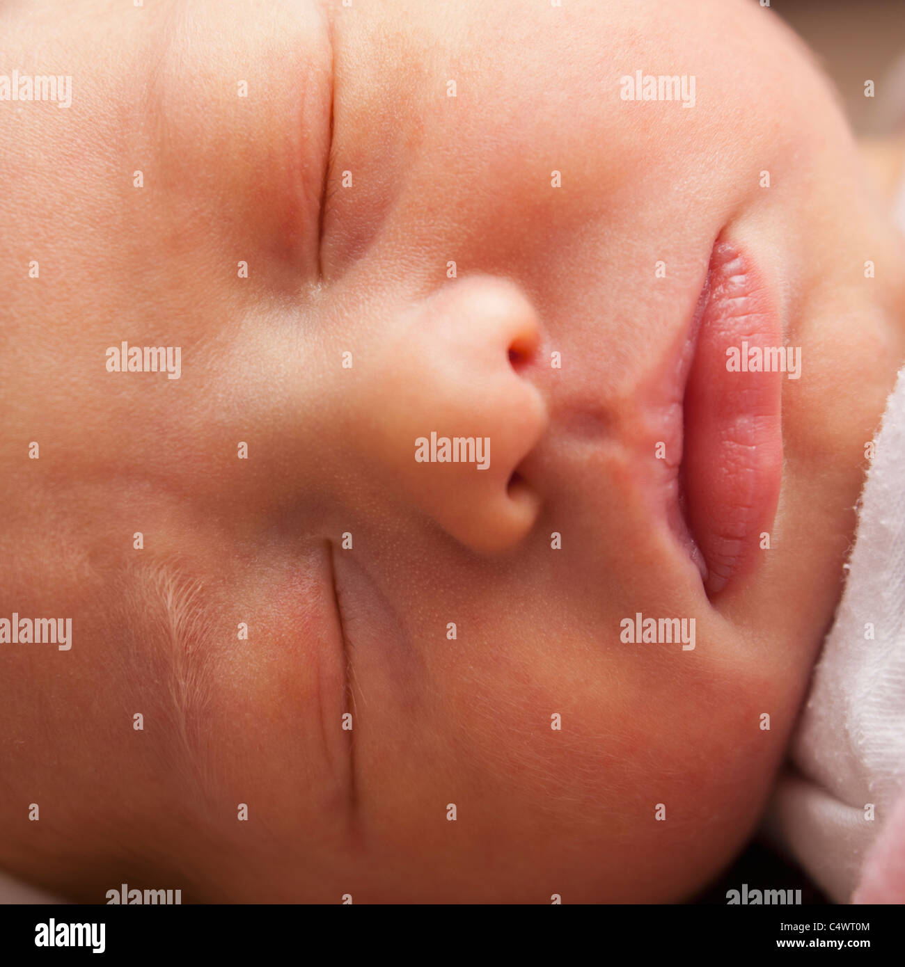 USA, Utah, Lehi, Baby Girl (0-1 Monat) schlafen Stockfoto