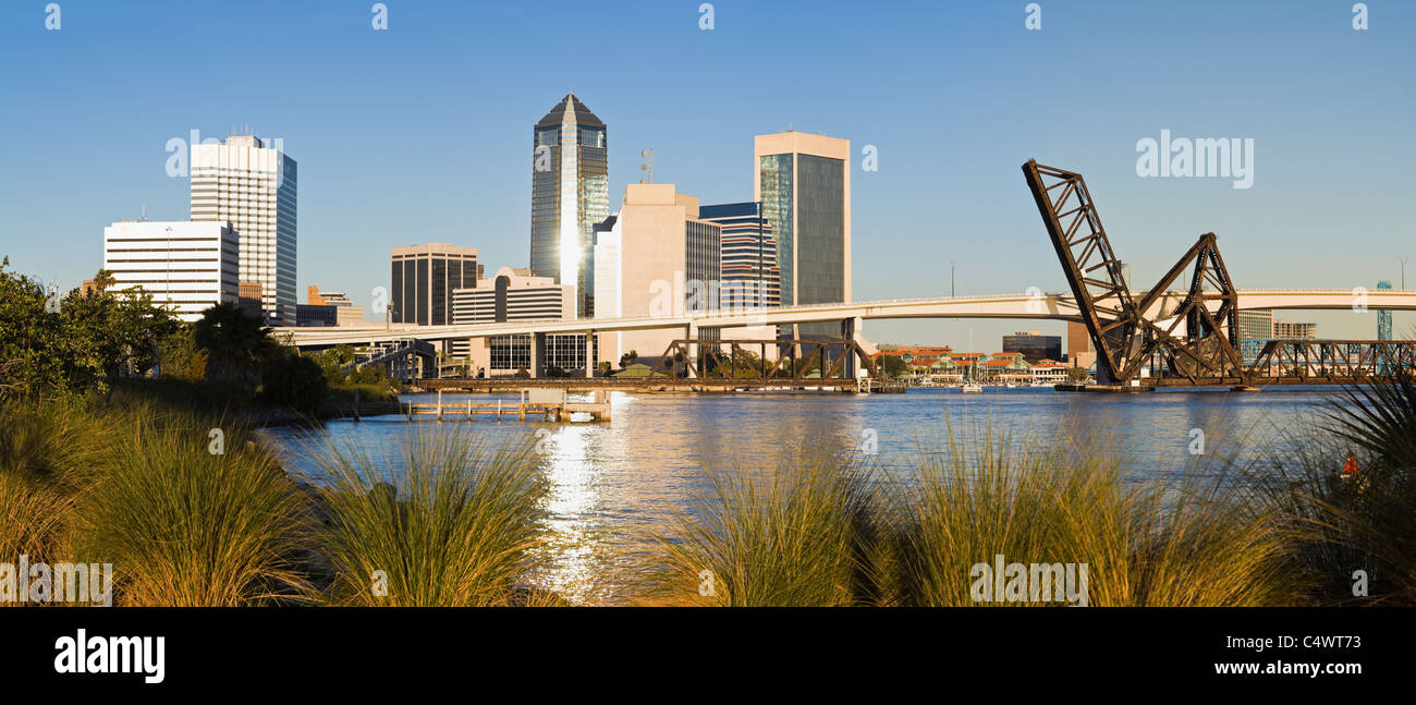 USA, Florida, Jacksonville, Skyline der Stadt Stockfoto