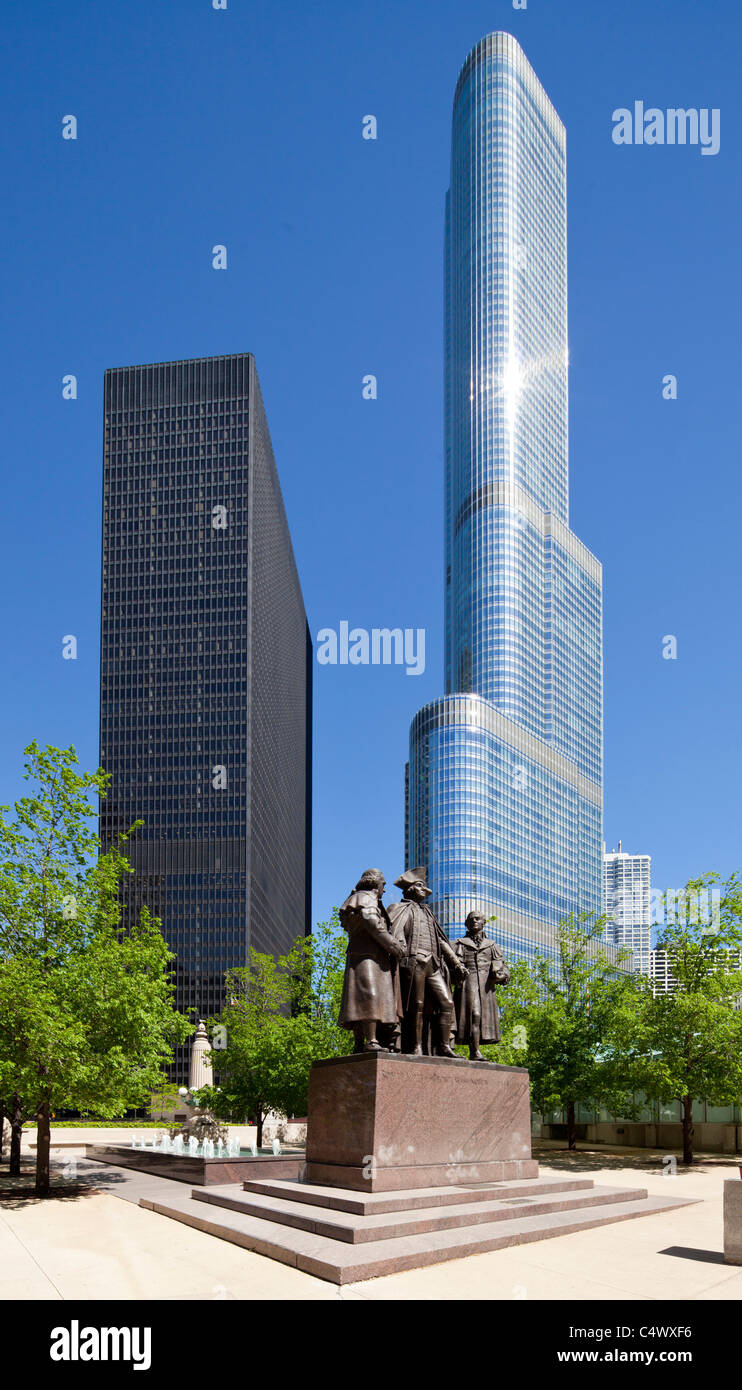 George Washington Robert Morris Hyam Salomon Memorial, Chicago, Illinois Stockfoto