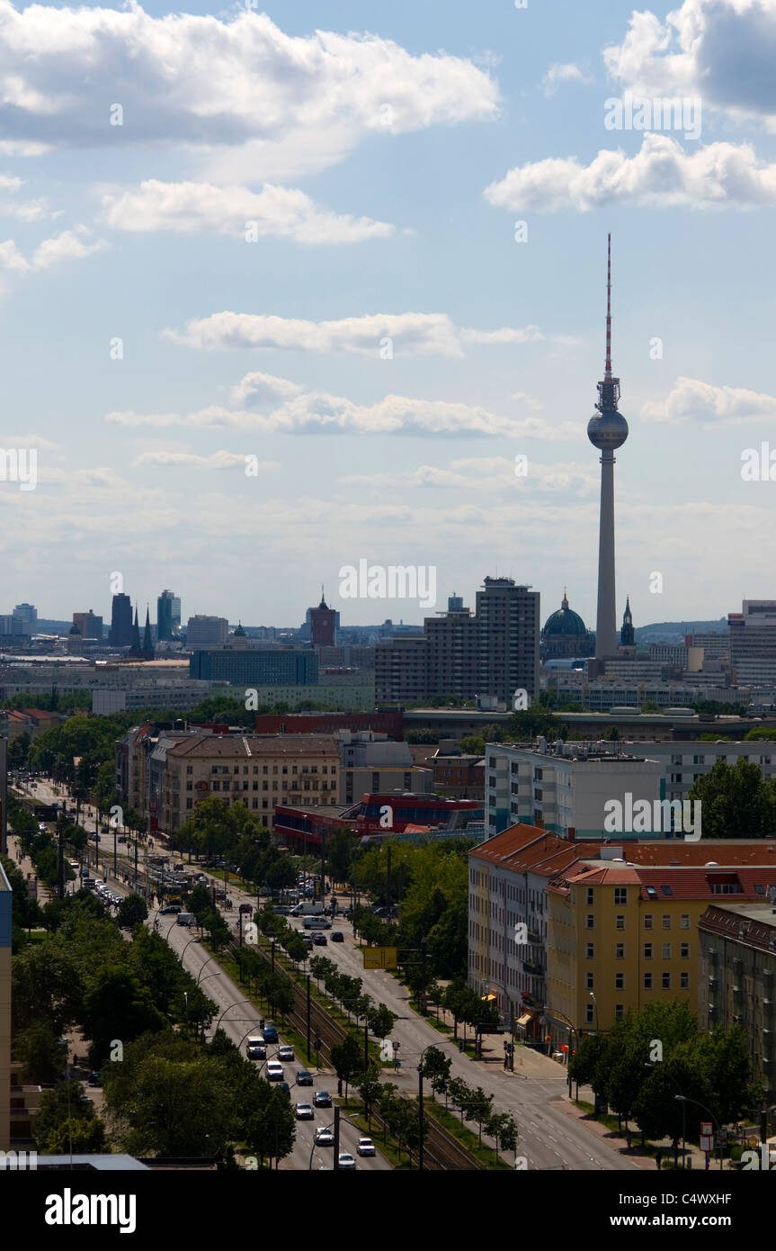 Skyline und TV Turm.  Berlin, Deutschland Stockfoto