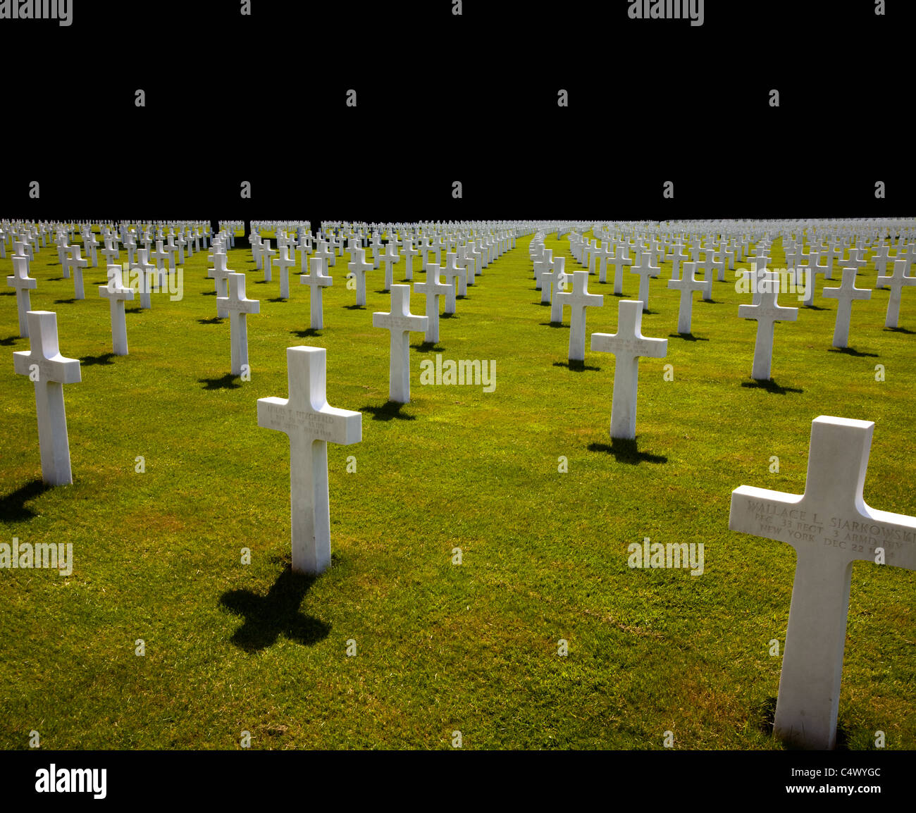 Henri-Chapelle amerikanischen Friedhof und Denkmal amerikanischen Soldatenfriedhof in Henri-Chapelle, Belgien Stockfoto
