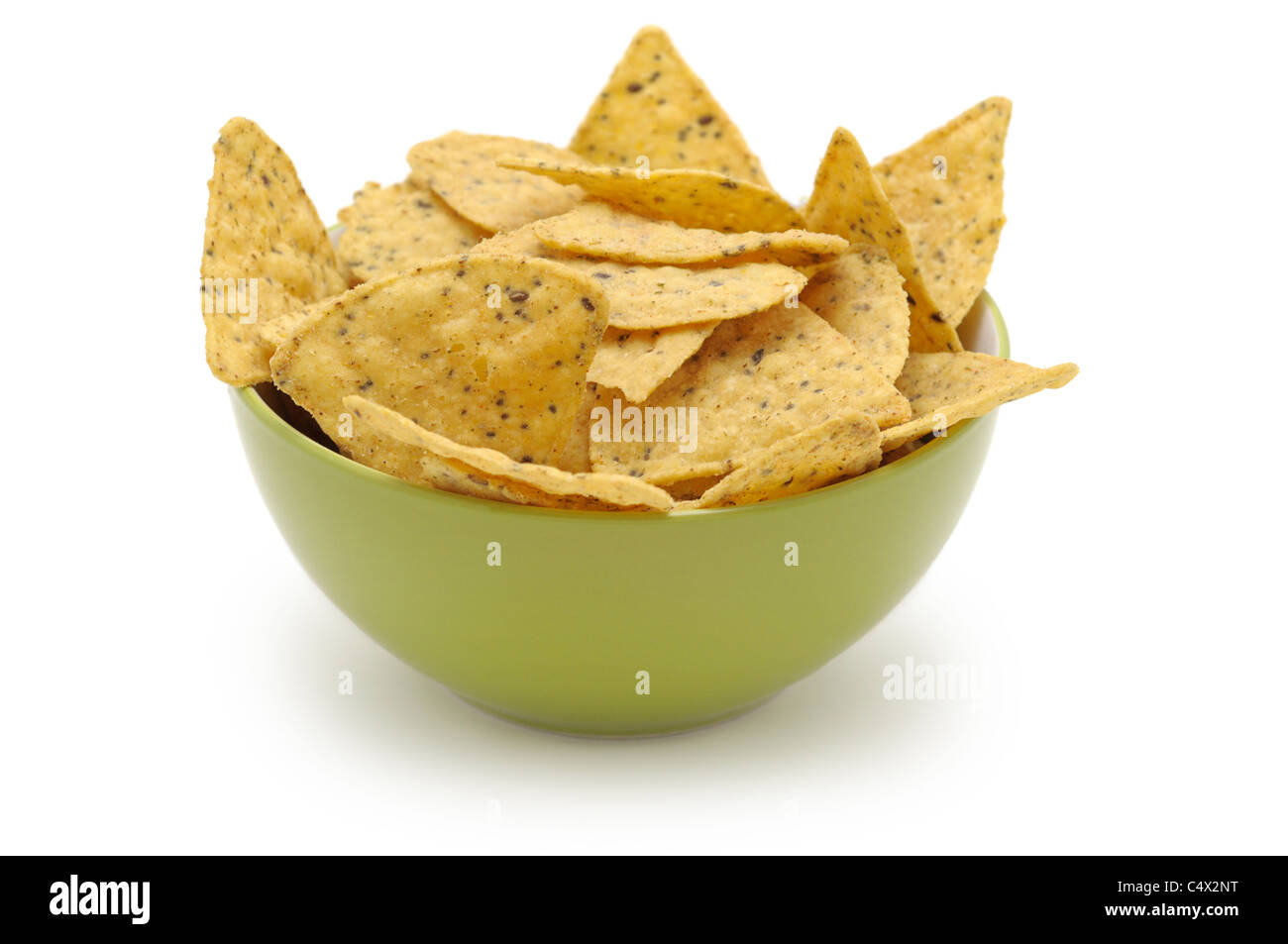 Schüssel mit Gluten Free Chips / Nachos Stockfoto