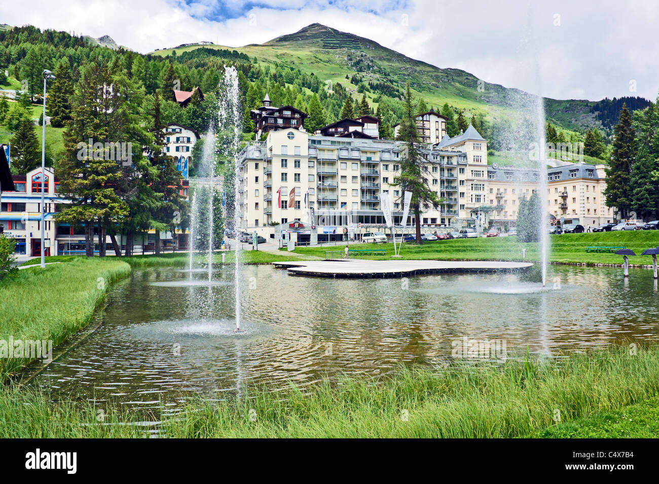 Arabella Sheraton Hotel Seehof in Davos Schweiz Stockfoto