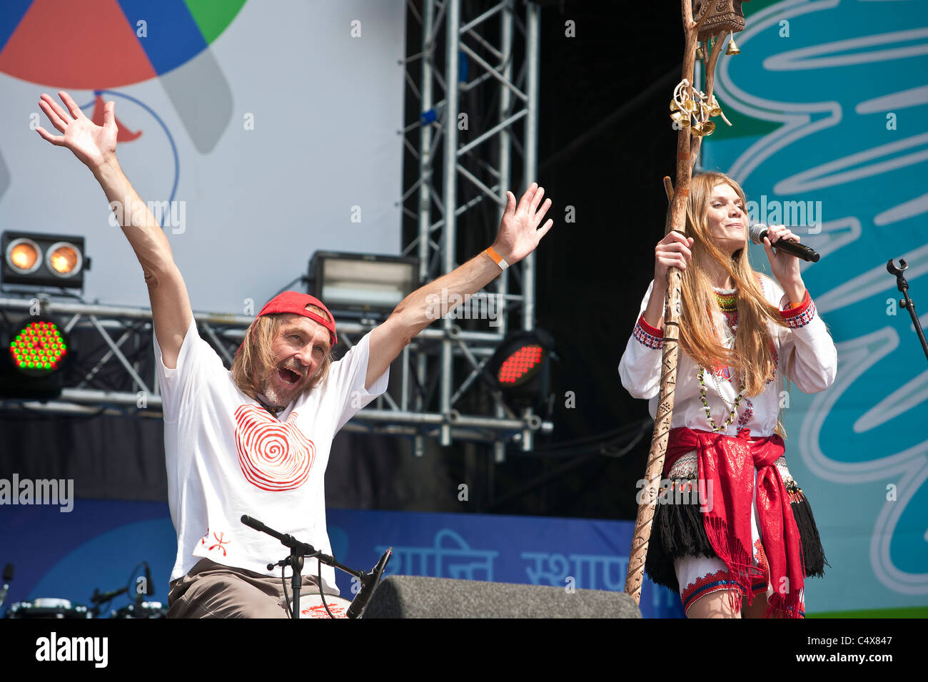 Rockfestival "Schöpfung des Friedens" nach Kasan. Oyme Etnosfera Stockfoto