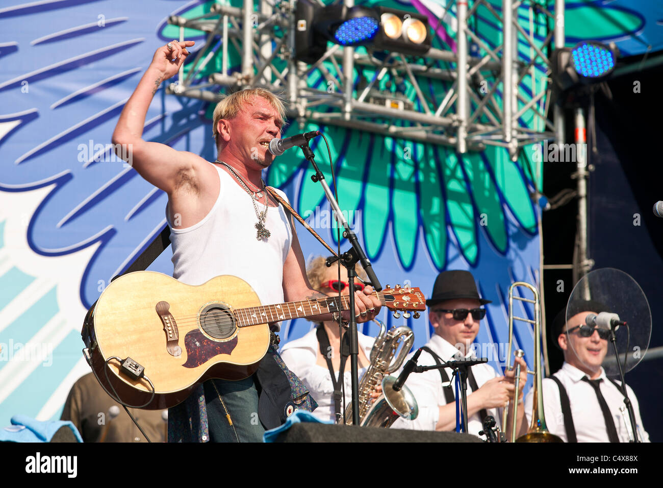 Rockfestival "Schöpfung des Friedens" nach Kasan. Garik Sukhachev Stockfoto