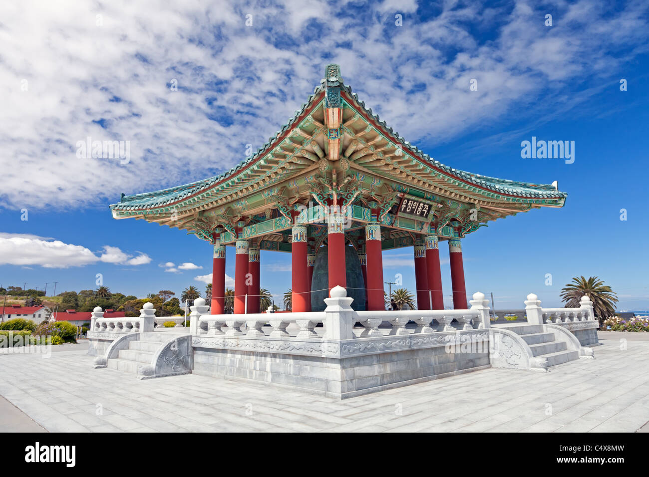Korean Bell of Friendship Pagode in San Pedro, Kalifornien Stockfoto Korean Bell of Friendship Pagode in San Pedro, Kalifornien Stockfoto