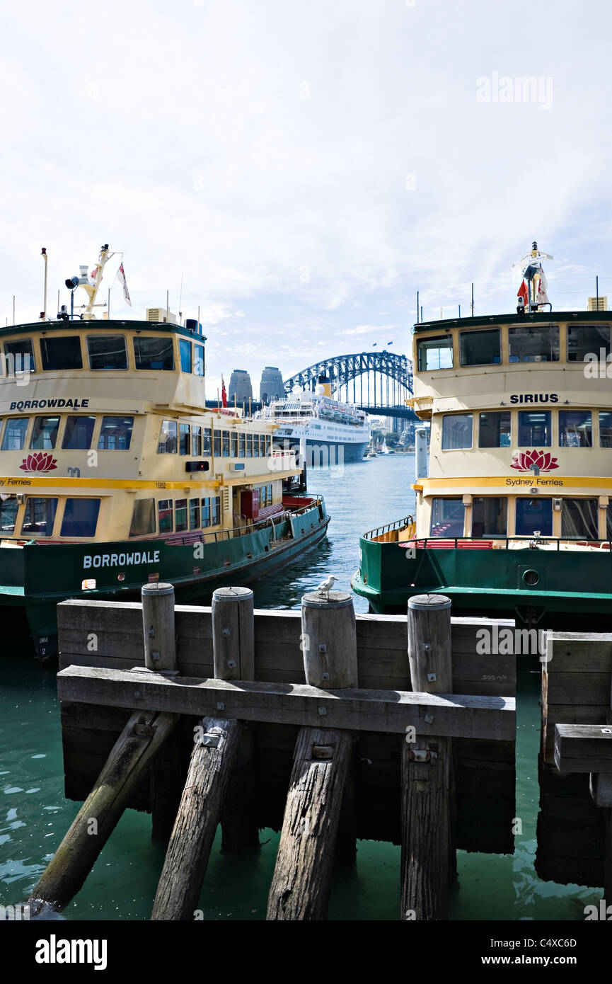 Die Saga Ruby Kreuzfahrtschiff festgemacht an der Ocean Passenger Terminal in Sydney Hafen New South Wales Australien Stockfoto