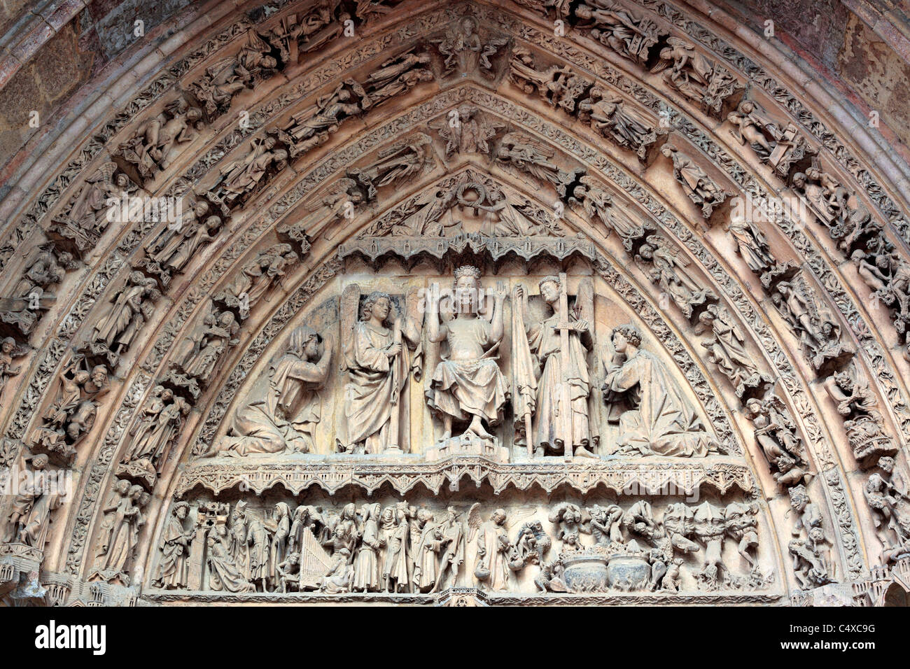 Santa Maria de Leon Cathedral, Leon, Kastilien und Leon, Spanien Stockfoto