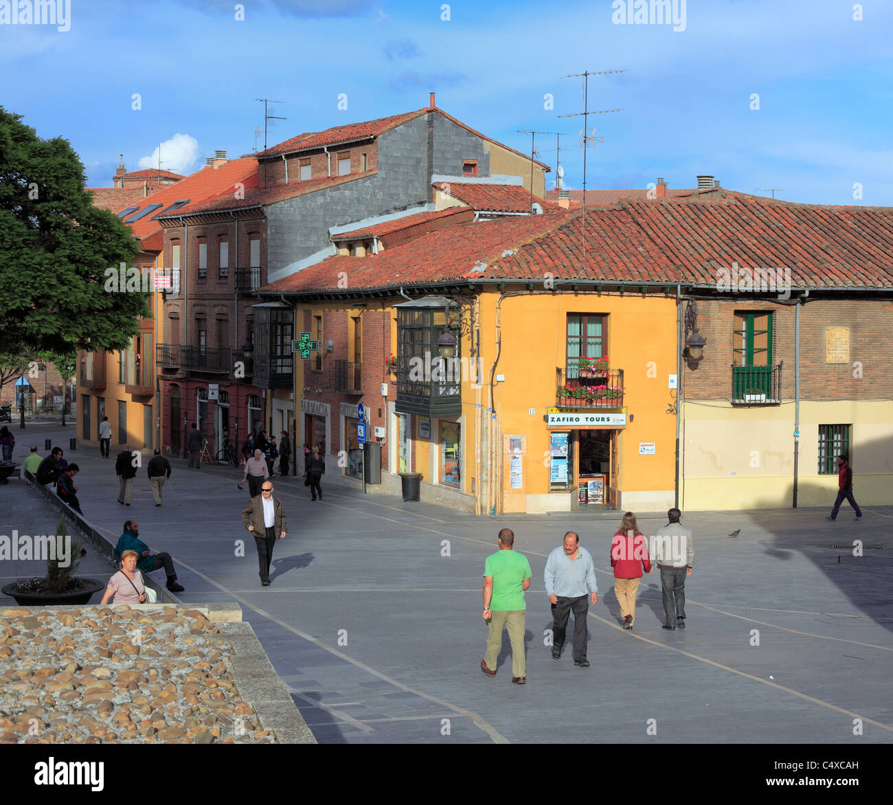 Stadtplatz, Leon, Kastilien und Leon, Spanien Stockfoto