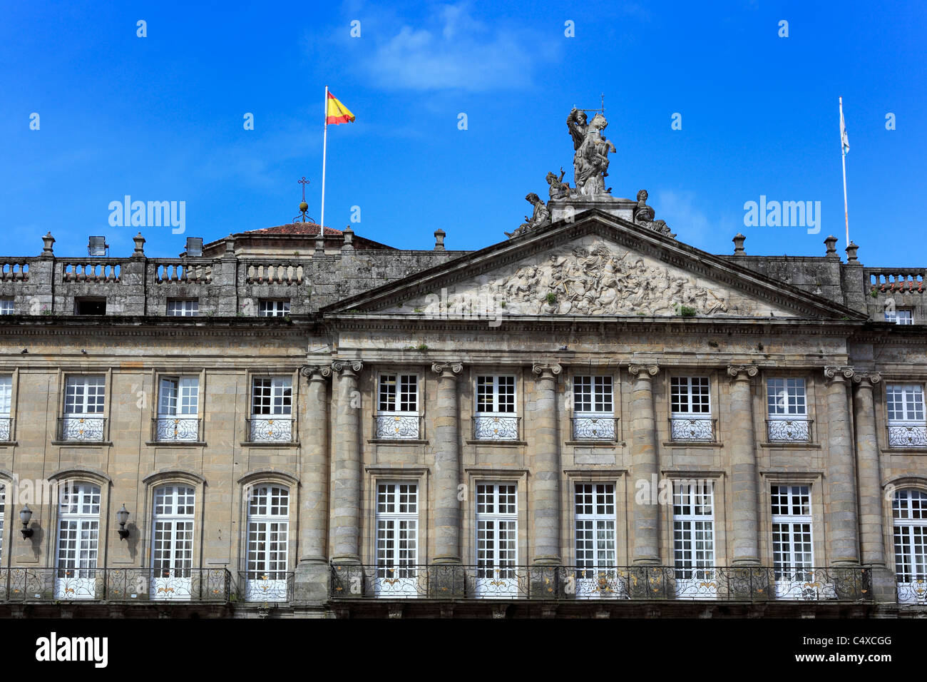 Palacio de Rajoy-Palast, Santiago De Compostela, Galicien, Spanien Stockfoto