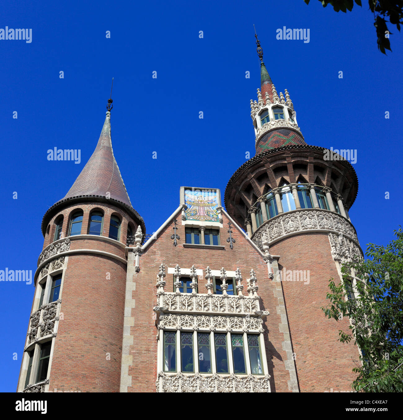 Fassade des Jugendstil-Gebäude, Barcelona, Katalonien, Spanien Stockfoto