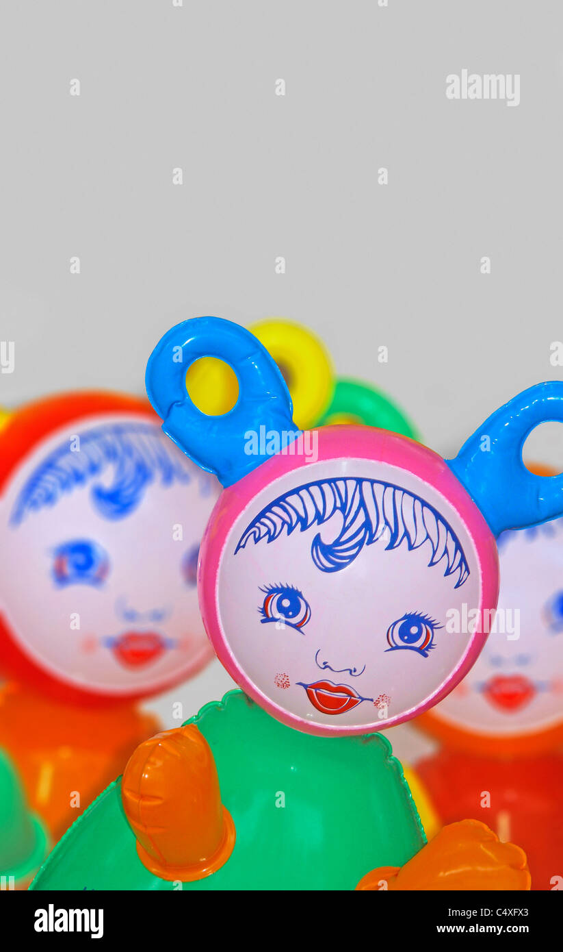 Kunststoff Luft Spielzeug für verkaufen Stockfoto