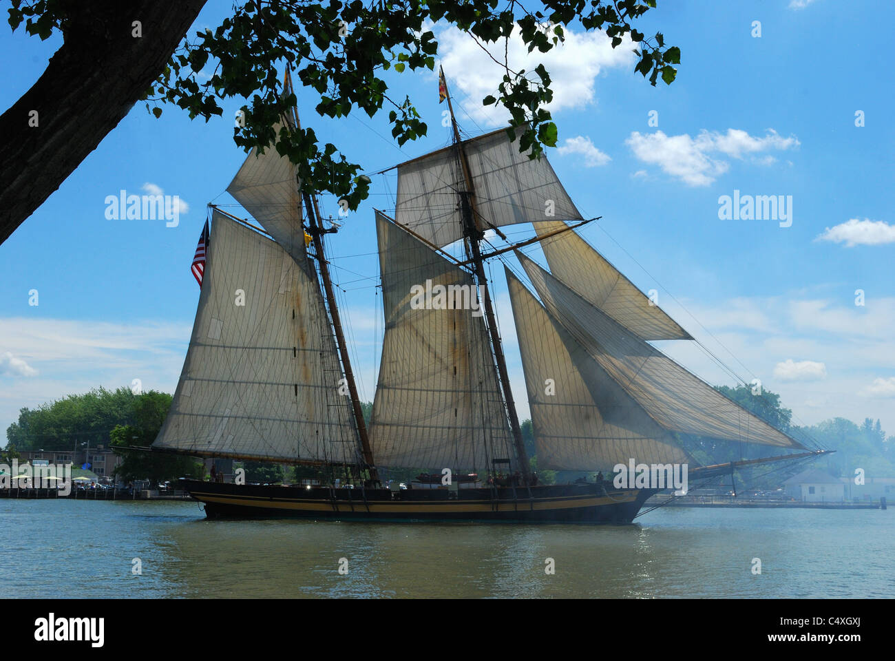 Großsegler geben Sie Port of Rochester, New York USA Stockfotografie