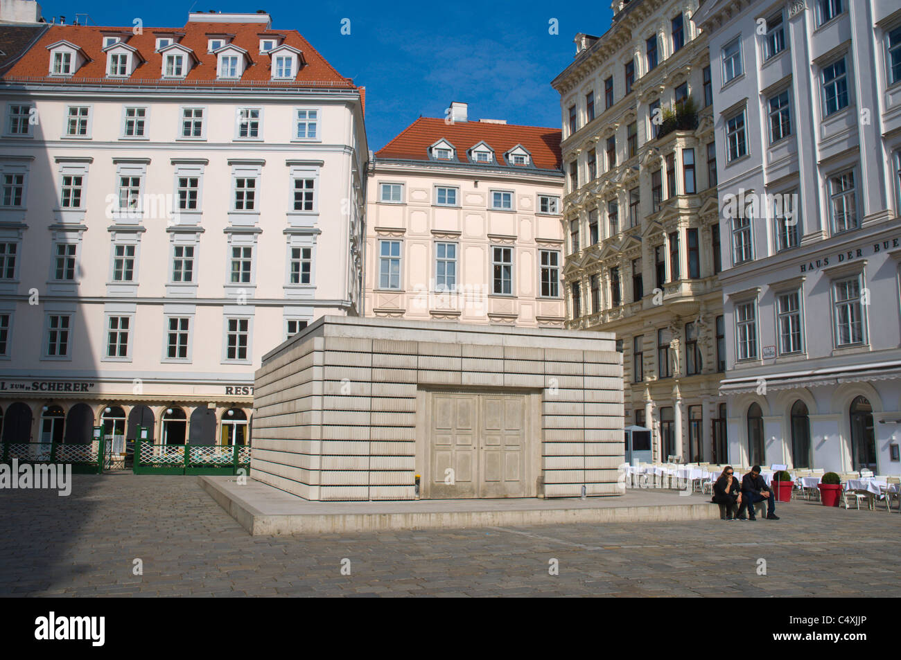 Holocaust-Mahnmal der namenlose Bibliothek (2000) von Rachel Whiteread, Judenplaz Quadrat, Innere Stadt, Wien, Österreich, Europa Stockfoto