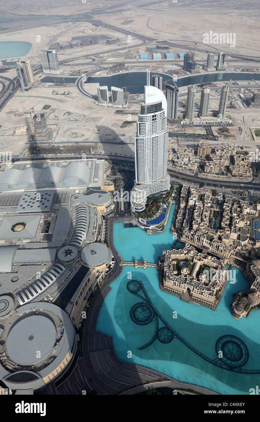 Blick vom Burj Khalifa, Dubai, Vereinigte Arabische Emirate Stockfoto