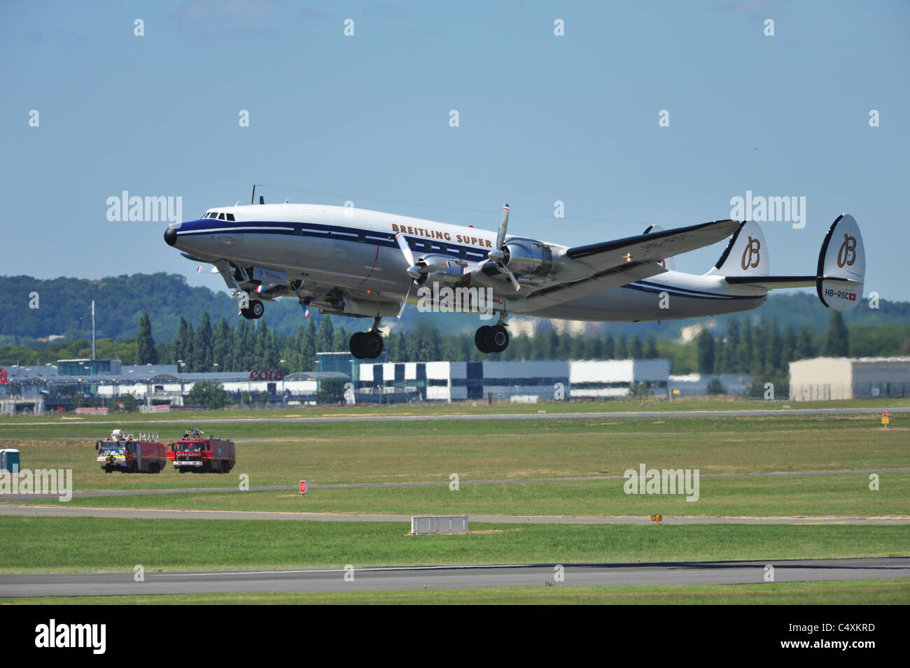 Breitling Super Constellation bei Le Bourget Air show 2011 Stockfoto