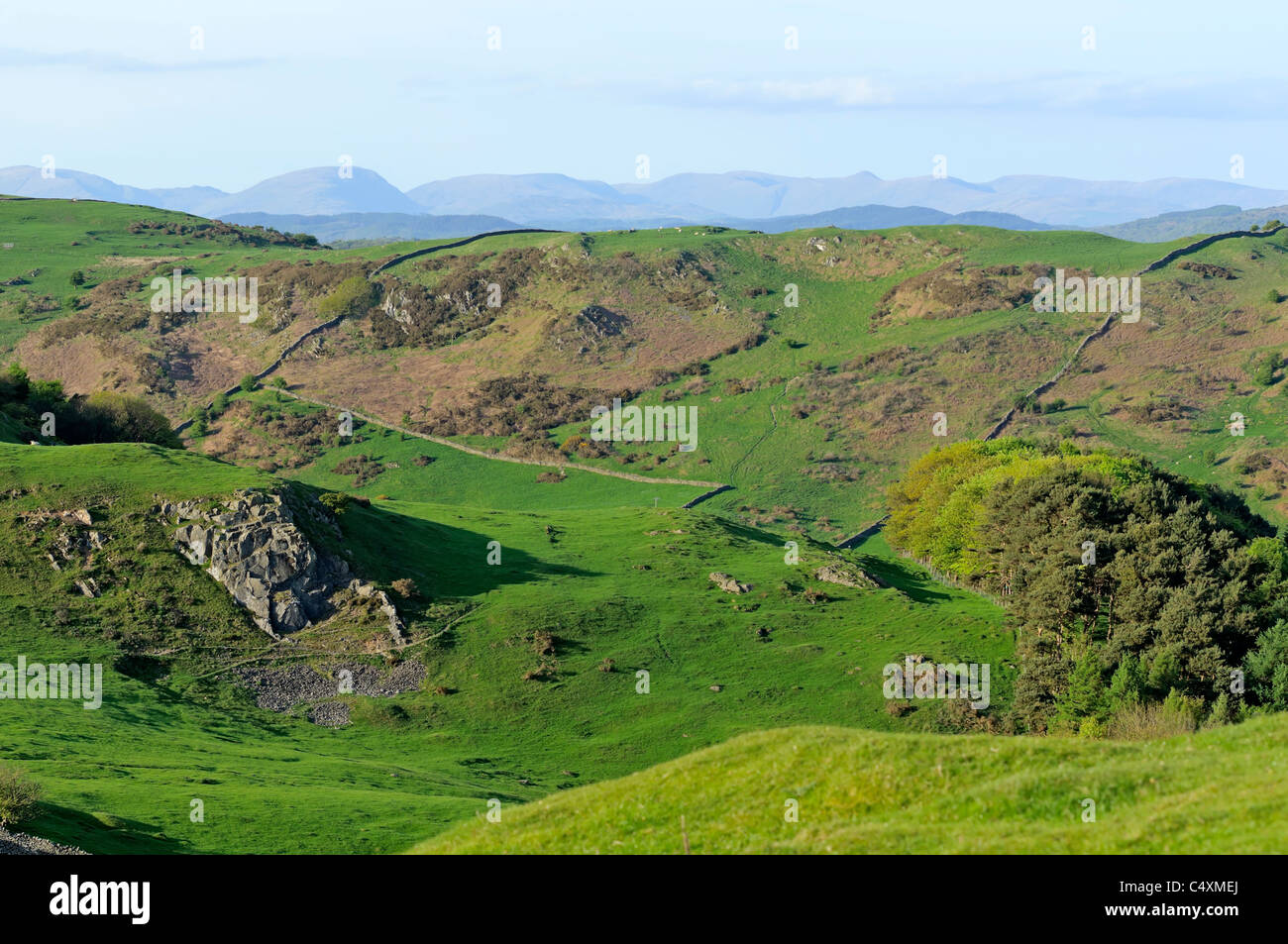 Blick vom Sir John Barrow Monument in der Nähe von Ulverston Lake District National Park Stockfoto