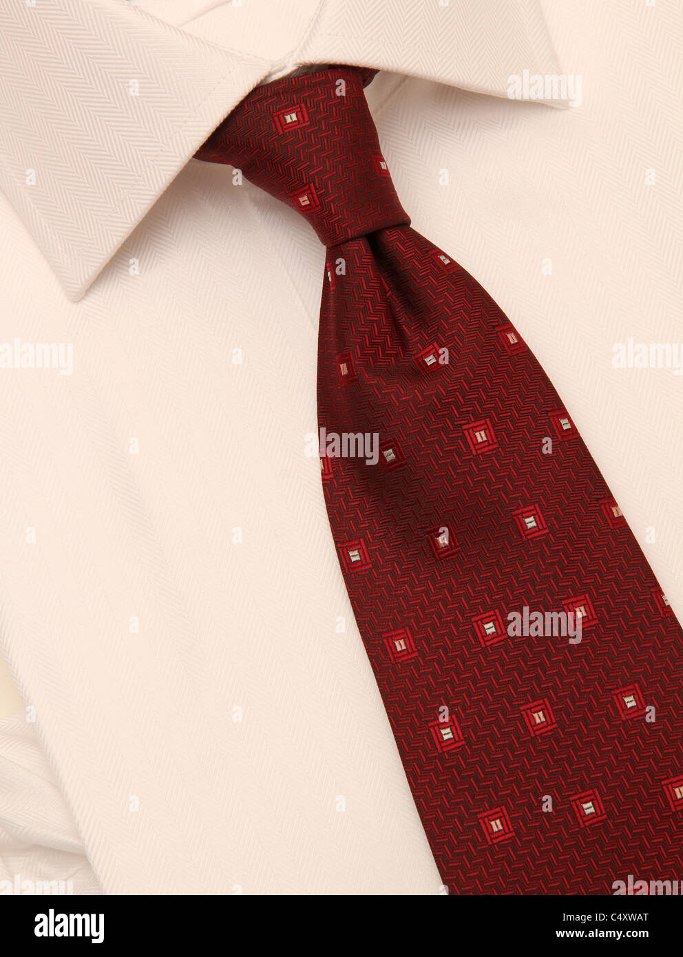 Nahaufnahme von einem Hemd und Krawatte Stockfoto