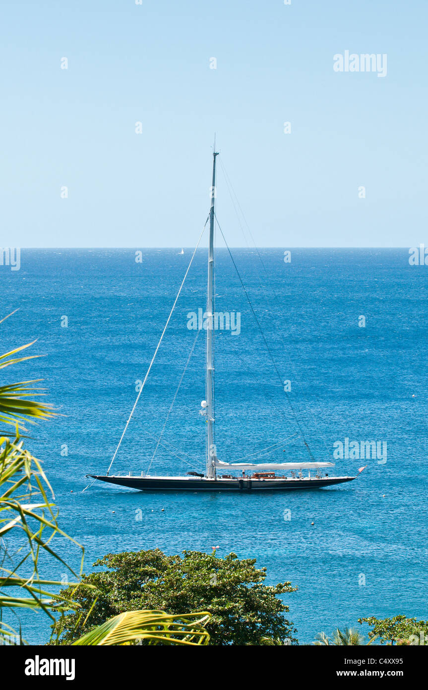 Luxus Yacht Segelboot St.Vincent & The Grenadines. Stockfoto