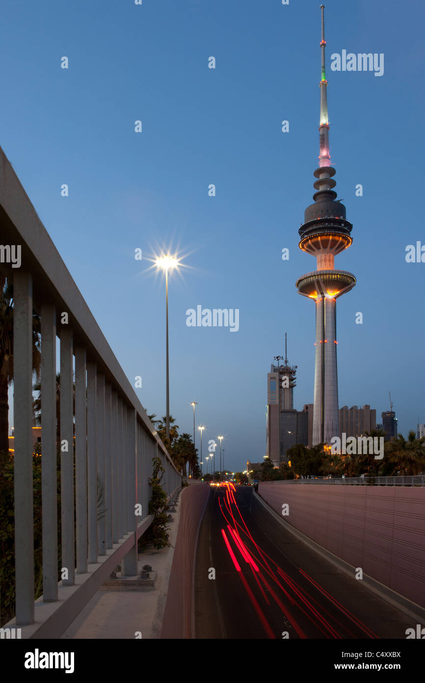 Kuwait telecommunications Tower Stockfoto