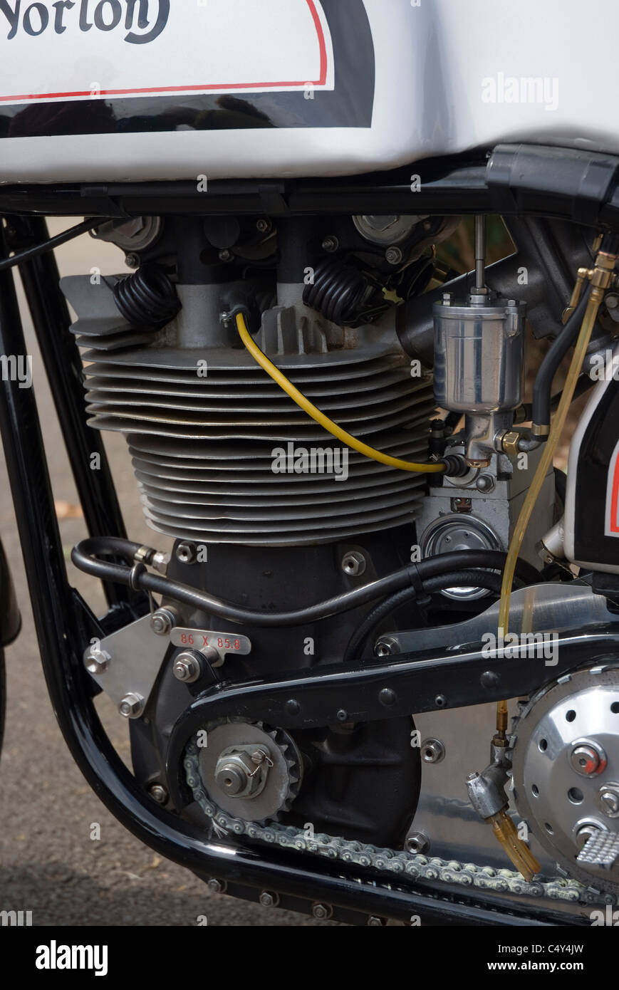 Norton-Motorrad-Motor Stockfoto