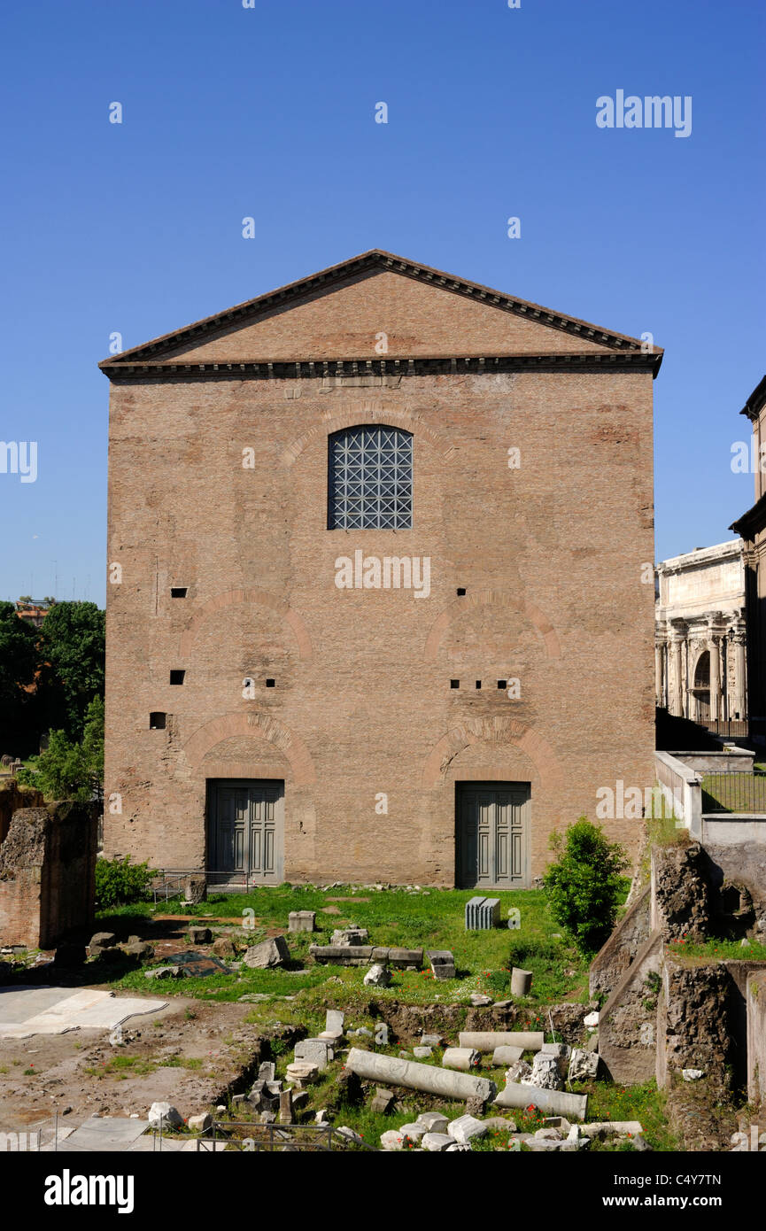 Italien, Rom, Forum Romanum, Curia Julia Gebäude, altes römisches senat Stockfoto