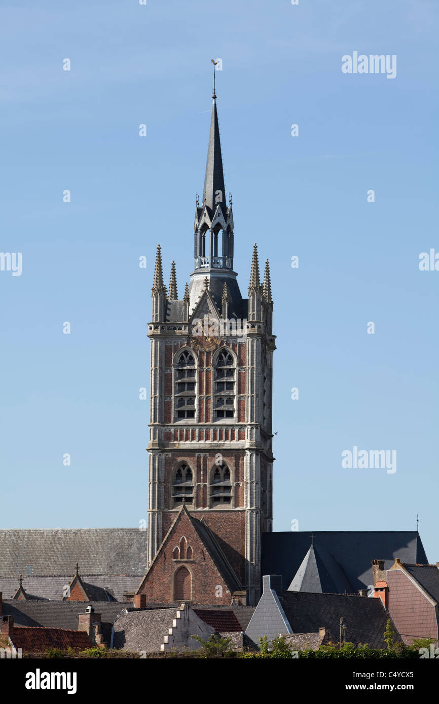 Die Kirche von St. Nikolaus, Enghien, Hennegau, Wallonien, Belgien Stockfoto