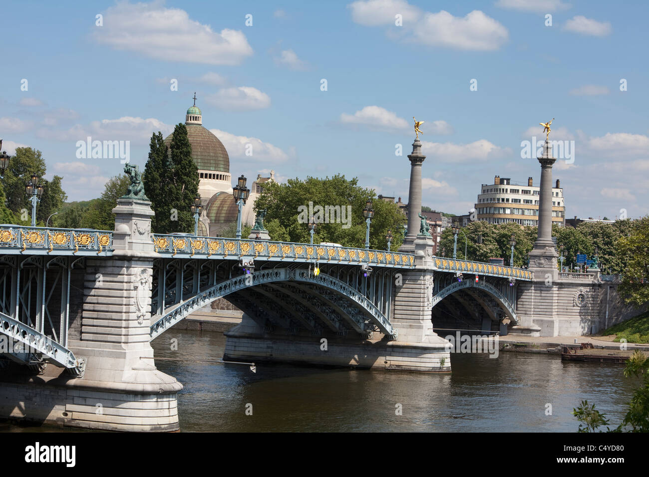 Pont de Fragnée Brücke über die Meuse, Lüttich, Wallonien, Belgien, Europa Stockfoto