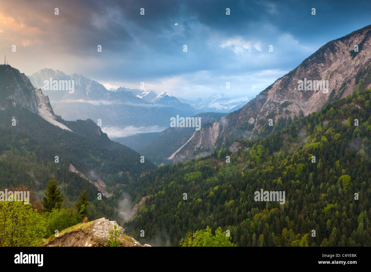 Blick Richtung Perarolo di Cadore von Valle Di Cadore, Vento, Dolomiten, Italien, Europa Stockfoto
