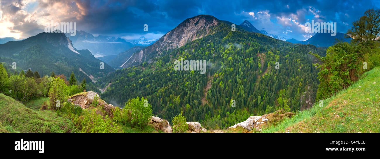 Blick Richtung Perarolo di Cadore von Valle Di Cadore, Vento, Dolomiten, Italien, Europa Stockfoto