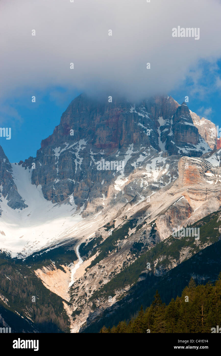 Mt. Croda Rossa, Dolomiten, Misurina, Vento, Italien, Europa Stockfoto