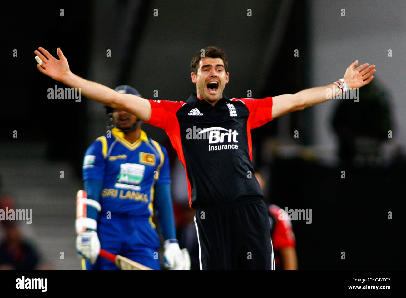 Cricket, die erste Natwest gespielt eines Tages international zwischen England und Sri Lanka an der ovalen London Stockfoto